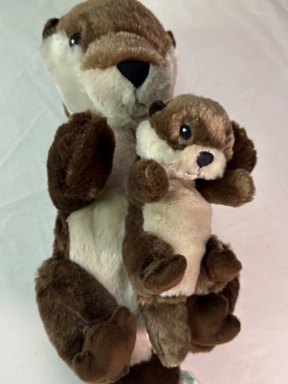 SKOGSDUVA 105.769.02 Soft toy, set of 2, otter with baby/brown beige, 18